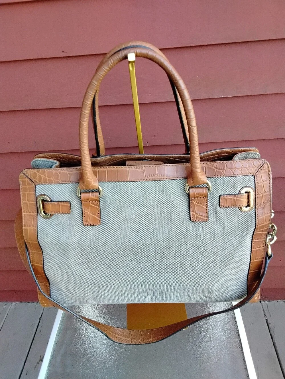 MICHAEL KORS HAMILTON STUDDED TOTE CROSSBODY
